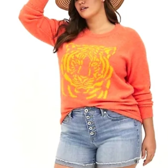 Torrid orange graphic print Tiger size 5 - Picture 4 of 9